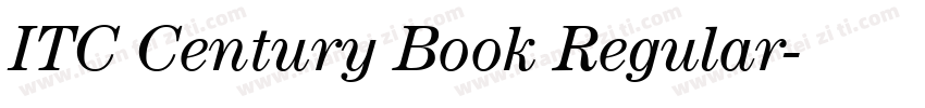 ITC Century Book Regular字体转换